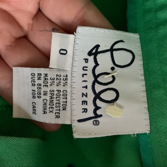 Lilly Pulitzer Green and Navy Anchor Skirt - Picture 4 of 4